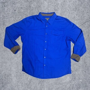 Vintage CQR Blue Thick Tactical FLannel Mens XL Flip Cuffs - Picture 1 of 4