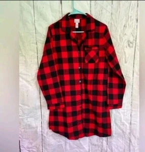 WonderShop XXL Women's Red/Black Flannel Sleep Shirt NWOT. - Picture 1 of 1