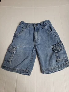 Vintage Arizona Boys Blue Jean Cargo Shorts Sz 6 - Picture 1 of 5