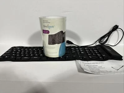 Wired Keyboard Foldable Silicone USB Flexible Waterproof Slim For PC - Image 1 of 4