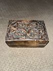 Antique German Hand Carved Wooden Jewelry Box