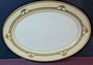 Meito Gold Encrusted 16 1/2" Platter Pattern unknown some light scratching - Picture 1 of 7