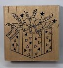Embossing Arts Co Happy Birthday Gift / Present Wood Mount Rubber Stamp