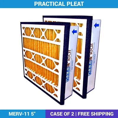 (Paquete de 2) Práctico pliegue 18X24X5 MERV 11, 5 pulgadas para rejilla de retorno Foto 1 de 2
