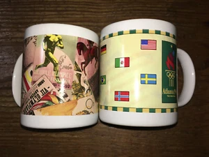 1996 Atlanta Olympics Hallmark Souvenir Mugs Set World Flags Past Cities Posters - Picture 1 of 12