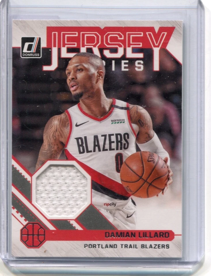 2020-21 Donruss - DAMIAN LILLARD - Game Worn Jersey - MILWAUKEE BUCKS - Image 1 of 1