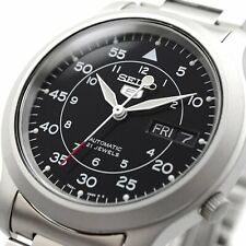SEIKO 5 SNK809 SNK809K1 Automatic 21 Jewels Black Dial Stainless Steel Men Watch