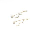 La Pomme Jewellery - 18K Gold Vermeil Pearl Threader Earrings