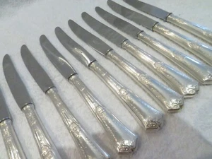 12 couteaux à dessert métal argenté Empire SFAM Sans Gêne dessert knives  - Foto 1 di 12