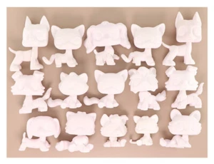 15 Stck. Custom LPS White Bases LPS Collie Dackel Katze Däne Wolf Kätzchen Welpe Spielzeug - Bild 1 von 5