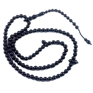 Genunine Natural Black Coral Sea Yusr Muslem Prayerbeads Islamic Tesbeh 99 Beads - Picture 1 of 4