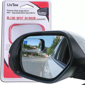 Blind Spot Mirror, Rectangle Shaped HD Glass Frameless Convex Rear View Mirror w - Picture 1 of 12
