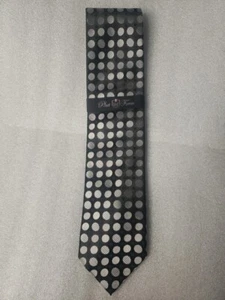 Gently used Phat Farm 100% silk neck tie Silver & Black with pocket  square  - Picture 1 of 7
