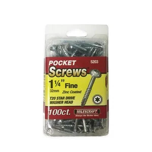 Milescraft 1-1/4" Pocket Screws - Fine (100 Pack) - Picture 1 of 3