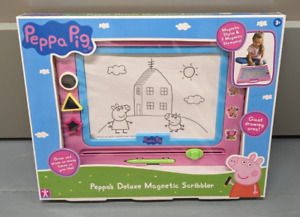 Peppa Pig Deluxe Magnetic Scribbler Giant 12" Kids Drawing Board With 3 Stampers