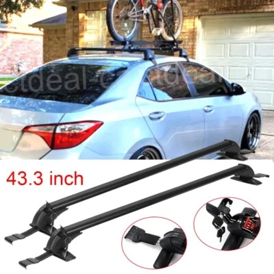 43.3" Roof Rack Cross Bars Luggage Cargo Carrier Aluminum For Toyota Corolla USA - Image 1 of 4
