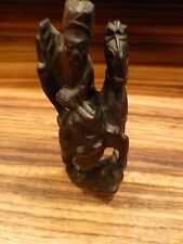 Great Antique / vintage chinese wood carving 4 1/2" tall [Y8-W6-A8]