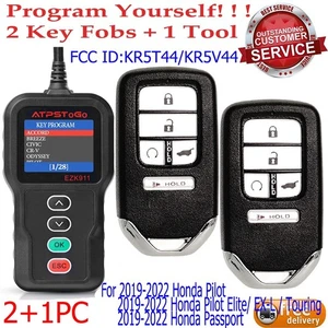 2 Smart Remote Key Fob +1 Kit Tool For 2019~2022 Honda Pilot Passport KR5T44/V44 - Picture 1 of 6