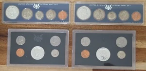USA Münzen Proof Set Lot (2) 1966 & (2) 1968 Stempelglanz - Bild 1 von 2