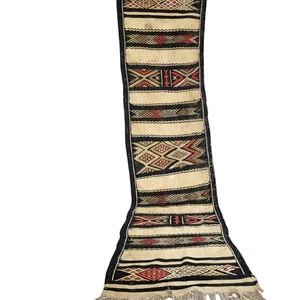 Vintage Moroccan Berber Wool Runner Rug Majestic Tribal Heirloom Handwoven Rug - Picture 1 of 21