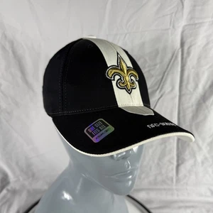 New Orleans Saints Hat Cap Fitted One Size Black White NFL Football Reebok Mens - Picture 1 of 14