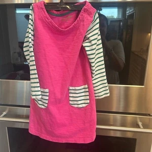 Mini Boden Pink Casual Dress with Raglan Sleeves, 3-4 years, GUC - Picture 1 of 3