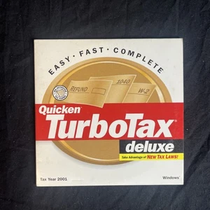 Steuer CD Quicken Turbo Tax Deluxe Steuer Baujahr 2001 - Bild 1 von 3