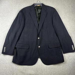 Giacca Brooks Brothers blazer uomo 44S blu navy classico misto lana due bottoni - Foto 1 di 12