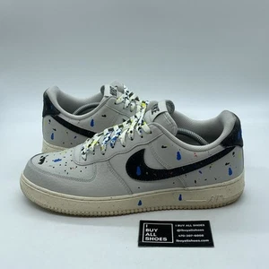 Size 12 - Nike Air Force 1 '07 LV8 Paint Splatter Light Bone (CZ0339-001) - Picture 1 of 8