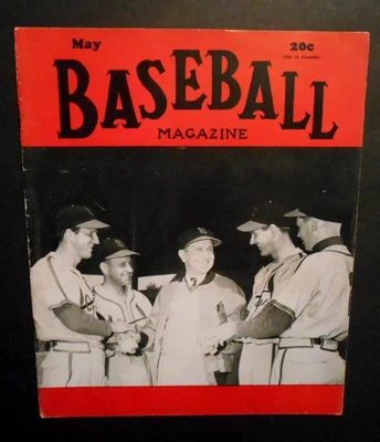 1950 年 5 月棒球杂志音乐屠宰 Schoendienst 红雀封面阅读 — 第 1/3 张图片