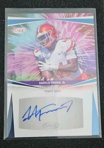 Harold Fannin JR AUTO 2025 Sage Football High Series #A-HF Bowling Green TE - Picture 1 of 2
