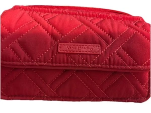 Vera Bradley Umhängetasche Damen klein rot gesteppt Geldbörse Clutch - Bild 1 von 6