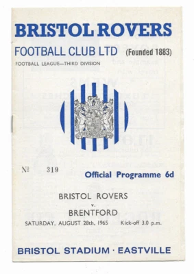 1965/66 Division 3 - BRISTOL ROVERS v. BRENTFORD - Image 1 of 2