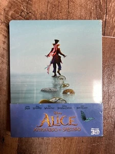 Alice Through the Looking Glass w. Steelbook (3D + 2D Blu-ray, Region Free) NEW - Picture 1 of 4