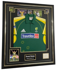 Australia Shane Warne Signed Display with Shirt Autographed Framed Display - Picture 1 of 4