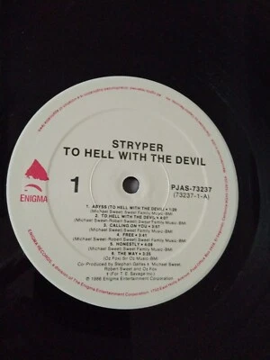 STRYPER TO HELL WITH THE DEVIL ORIGINAL ENIGMA (PJAS-73237) LP W/ FANCLUB FORM - Image 1 of 4