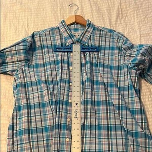 Peter Millar Men's Blue Plaid Shirt - Picture 1 of 5