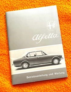 ✅✅ Betriebsanleitung ◕◕ ALFA ROMEO Alfetta 1,8 ◕◕ Bedienungsanleitung 12/1973✅✅ - Bild 1 von 6