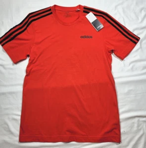 Adidas Men's 3-Stripes Tee Red/Black Small NWT - Picture 1 of 6