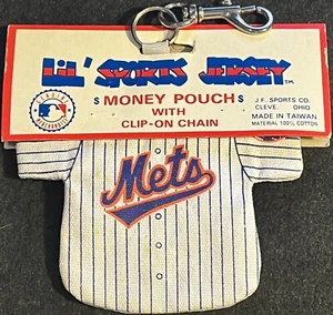 New York METS Baseball Lil' Sports Jersey Money Coin Pouch Clip-On Keychain New! - Picture 1 of 2