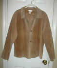 COLDWATER CREEK Leather Suede Ladies Jacket ~ Sz M ~ Beautiful Cutout Design