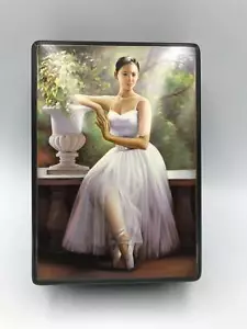 New Luxury Lacquer Box "Ballet" , Hand Painted, Papier Mache, Jewelry Box, - Picture 1 of 10