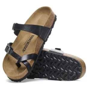 Birkenstock Mayari regular fit Birko Flor graziosa liquirizia US M 7 W 9 EU 40 - Foto 1 di 7