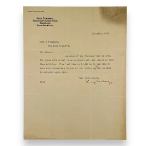 1910 Coliseum Theatre Raton New Mexico Hugo Seaberg Signed Show Syndicate Letter - Picture 1 of 2