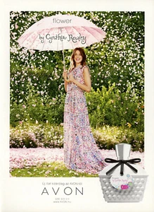 AVON magazine AD #42 RARE 2007 OOP FOREIGN ~ FLOWER BY CYNTHIA ROWLEY - Picture 1 of 2