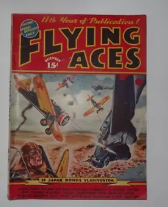Vintage Flying Aces Dezember 1938 Magazin If Japan Bombs "Wladiwostok" & Modellplan - Bild 1 von 14