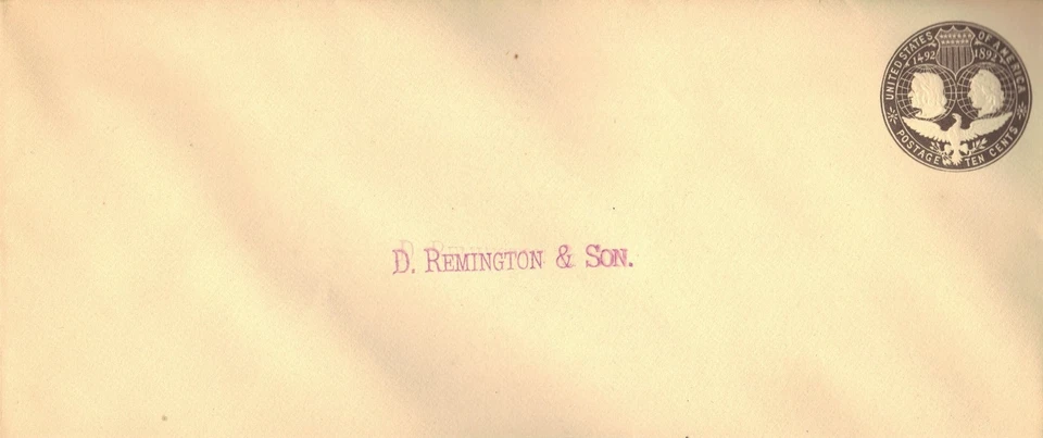 USA STAMPED ENVELOPE WITH PART ADDRESS UNUSED 1893 10c U351 NO FOLDS OR CREASES - Image 1 of 1
