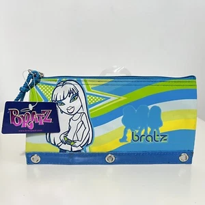 Vintage 2004 Bratz 3 Ring Pencil Holder Zip Pouch For Binder Blue *Stained - Bild 1 von 14