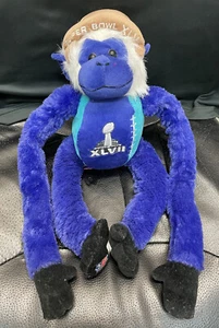 SUPER BOWL XLVII MONKEY "hook and loop closure" STUFFED ANIMAL PLUSH - Picture 1 of 9