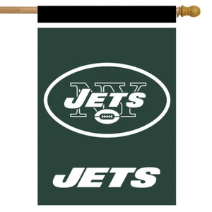 New York Jets Haus Flagge NFL lizenziert 28" x 40" Briarwood Lane - Bild 1 von 4
